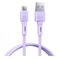 USB кабель Remax RC-C093 Leya, MicroUSB, 1.0 м., Фіолетовий