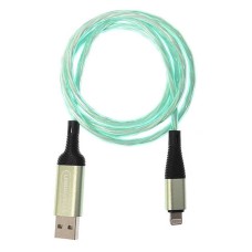 USB кабель Denmen D25L Apple iPhone SE 2022, iPhone 14 Pro Max, iPhone 14 Plus, iPhone 14 Pro, iPhone 14, iPhone 13 Pro, iPhone 13 Mini, iPhone 13, iPhone 13 Pro Max, iPhone 12 Mini, iPhone 12 Pro Max, iPhone 12 Pro, Lightning, 1.0 м., Зелений