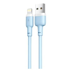 USB кабель XO NB208, MicroUSB, 1.0 м., Блакитний