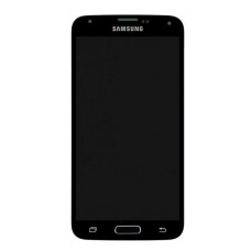 Дисплей Samsung G900F Galaxy S5, G900H Galaxy S5, з сенсором, Чорний