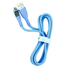 USB кабель Celebrat HB-02 Apple iPhone SE 2022, iPhone 14 Pro Max, iPhone 14 Plus, iPhone 14 Pro, iPhone 14, iPhone 13 Pro, iPhone 13 Mini, iPhone 13, iPhone 13 Pro Max, iPhone 12 Mini, iPhone 12 Pro Max, Lightning, 1.2 м., Фіолетовий