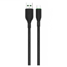 USB кабель SkyDolphin S35T Neylon Braided, Type-C, 1.0 м., Чорний