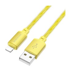 USB кабель Borofone BX95 Apple iPhone SE 2022, iPhone 14 Pro Max, iPhone 14 Plus, iPhone 14 Pro, iPhone 14, iPhone 13 Pro, iPhone 13 Mini, iPhone 13, iPhone 13 Pro Max, iPhone 12 Mini, iPhone 12 Pro Max, Lightning, 1.0 м., Золотий