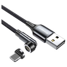 USB кабель Essager Universal 540 Ratate Apple iPhone SE 2022, iPhone 14 Pro Max, iPhone 14 Plus, iPhone 14 Pro, iPhone 14, iPhone 13 Pro, iPhone 13 Mini, iPhone 13, iPhone 13 Pro Max, iPhone 12 Mini, iPhone 12 Pro Max, Lightning, 2.0 м., Сірий