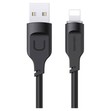 USB кабель Usams US-SJ565 Apple iPhone SE 2022, iPhone 14 Pro Max, iPhone 14 Plus, iPhone 14 Pro, iPhone 14, iPhone 13 Pro, iPhone 13 Mini, iPhone 13, iPhone 13 Pro Max, iPhone 12 Mini, iPhone 12 Pro Max, Lightning, 1.2 м., Чорний