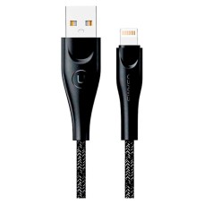 USB кабель Usams US-SJ394 U41 Apple iPhone SE 2022, iPhone 14 Pro Max, iPhone 14 Plus, iPhone 14 Pro, iPhone 14, iPhone 13 Pro, iPhone 13 Mini, iPhone 13, iPhone 13 Pro Max, iPhone 12 Mini, iPhone 12 Pro Max, Lightning, 2.0 м., Чорний