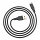 USB кабель Acefast C3-09, MicroUSB, 1.2 м., Черный