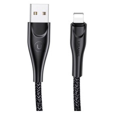 USB кабель Usams US-SJ391 U41 Apple iPhone SE 2022, iPhone 14 Pro Max, iPhone 14 Plus, iPhone 14 Pro, iPhone 14, iPhone 13 Pro, iPhone 13 Mini, iPhone 13, iPhone 13 Pro Max, iPhone 12 Mini, iPhone 12 Pro Max, Lightning, 1.0 м., Чорний