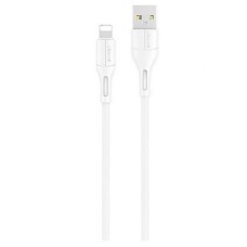 USB кабель Usams US-SJ500 U68 Apple iPhone SE 2022, iPhone 14 Pro Max, iPhone 14 Plus, iPhone 14 Pro, iPhone 14, iPhone 13 Pro, iPhone 13 Mini, iPhone 13, iPhone 13 Pro Max, iPhone 12 Mini, iPhone 12 Pro Max, Lightning, 1.0 м., Білий