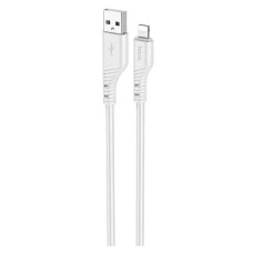 USB кабель Hoco X97 Crystal Apple iPhone SE 2022, iPhone 14 Pro Max, iPhone 14 Plus, iPhone 14 Pro, iPhone 14, iPhone 13 Pro, iPhone 13 Mini, iPhone 13, iPhone 13 Pro Max, iPhone 12 Mini, iPhone 12 Pro Max, Lightning, 1.0 м., Сірий