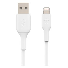 USB кабель Belkin CAA001BT0MWH Apple iPhone SE 2022, iPhone 14 Pro Max, iPhone 14 Plus, iPhone 14 Pro, iPhone 14, iPhone 13 Pro, iPhone 13 Mini, iPhone 13, iPhone 13 Pro Max, iPhone 12 Mini, iPhone 12 Pro Max, Lightning, 0.15 м., Білий