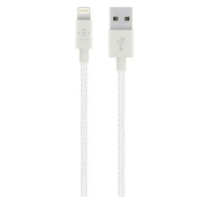 USB кабель Belkin F8J144-04-WHTTM Apple iPhone SE 2022, iPhone 14 Pro Max, iPhone 14 Plus, iPhone 14 Pro, iPhone 14, iPhone 13 Pro, iPhone 13 Mini, iPhone 13, iPhone 13 Pro Max, iPhone 12 Mini, iPhone 12 Pro Max, Lightning, 1.2 м., Білий