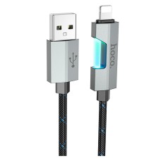 USB кабель Hoco U123 Apple iPhone SE 2022, iPhone 14 Pro Max, iPhone 14 Plus, iPhone 14 Pro, iPhone 14, iPhone 13 Pro, iPhone 13 Mini, iPhone 13, iPhone 13 Pro Max, iPhone 12 Mini, iPhone 12 Pro Max, iPhone 12 Pro, Lightning, 1.0 м., Чорний