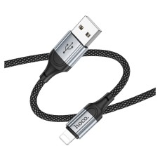 USB кабель Hoco X102 Apple iPhone SE 2022, iPhone 14 Pro Max, iPhone 14 Plus, iPhone 14 Pro, iPhone 14, iPhone 13 Pro, iPhone 13 Mini, iPhone 13, iPhone 13 Pro Max, iPhone 12 Mini, iPhone 12 Pro Max, iPhone 12 Pro, Lightning, 1.0 м., Чорний