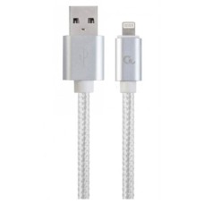 USB кабель Cablexpert Apple iPhone SE 2022, iPhone 14 Pro Max, iPhone 14 Plus, iPhone 14 Pro, iPhone 14, iPhone 13 Pro, iPhone 13 Mini, iPhone 13, iPhone 13 Pro Max, iPhone 12 Mini, iPhone 12 Pro Max, iPhone 12 Pro, Lightning, 1.8 м., Срібний