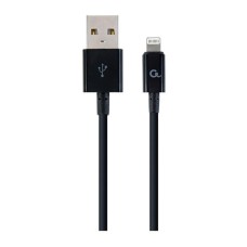 USB кабель Cablexpert CC-USB2P-AMLM-2M Apple iPhone SE 2022, iPhone 14 Pro Max, iPhone 14 Plus, iPhone 14 Pro, iPhone 14, iPhone 13 Pro, iPhone 13 Mini, iPhone 13, iPhone 13 Pro Max, iPhone 12 Mini, iPhone 12 Pro Max, Lightning, 2.0 м., Чорний