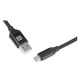 USB кабель REAL-EL Premium Fabric EL123500048, MicroUSB, 2.0 м., Черный