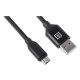 USB кабель REAL-EL Premium Fabric EL123500048, MicroUSB, 2.0 м., Черный