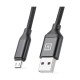 USB кабель REAL-EL Premium Fabric EL123500048, MicroUSB, 2.0 м., Черный