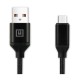 USB кабель REAL-EL Premium Fabric EL123500048, MicroUSB, 2.0 м., Черный