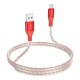 USB кабель Borofone BX96, MicroUSB, 1.0 м., Красный