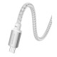 USB кабель Borofone BX95, MicroUSB, USB, 1.0 м., Срібний