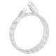 USB кабель Borofone BX95, MicroUSB, USB, 1.0 м., Срібний