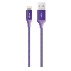 USB кабель Ttec 2DK16MR Apple iPhone SE 2022, iPhone 14 Pro Max, iPhone 14 Plus, iPhone 14 Pro, iPhone 14, iPhone 13 Pro, iPhone 13 Mini, iPhone 13, iPhone 13 Pro Max, iPhone 12 Mini, iPhone 12 Pro Max, Lightning, 1.2 м., Фіолетовий