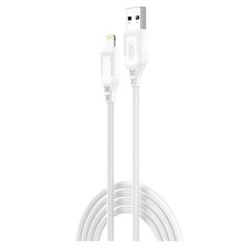 USB кабель XO NB235 Zebra series Apple iPhone SE 2022, iPhone 14 Pro Max, iPhone 14 Plus, iPhone 14 Pro, iPhone 14, iPhone 13 Pro, iPhone 13 Mini, iPhone 13, iPhone 13 Pro Max, iPhone 12 Mini, iPhone 12 Pro Max, Lightning, 1.0 м., Білий