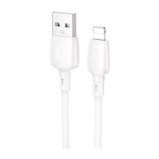 USB кабель Borofone BX93 Apple iPhone SE 2022, iPhone 14 Pro Max, iPhone 14 Plus, iPhone 14 Pro, iPhone 14, iPhone 13 Pro, iPhone 13 Mini, iPhone 13, iPhone 13 Pro Max, iPhone 12 Mini, iPhone 12 Pro Max, iPhone 12 Pro, Lightning, 1.0 м., Білий