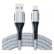 USB кабель Konfulon DC-32C, MicroUSB, 2.0 м., Сірий