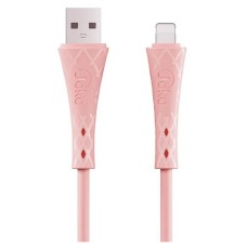 USB кабель Joko DL-27 Apple iPhone SE 2022, iPhone 14 Pro Max, iPhone 14 Plus, iPhone 14 Pro, iPhone 14, iPhone 13 Pro, iPhone 13 Mini, iPhone 13, iPhone 13 Pro Max, iPhone 12 Mini, iPhone 12 Pro Max, iPhone 12 Pro, Lightning, 1.0 м., Рожевий