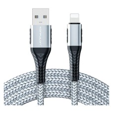 USB кабель Konfulon DC-33C Apple iPhone SE 2022, iPhone 14 Pro Max, iPhone 14 Plus, iPhone 14 Pro, iPhone 14, iPhone 13 Pro, iPhone 13 Mini, iPhone 13, iPhone 13 Pro Max, iPhone 12 Mini, iPhone 12 Pro Max, Lightning, 2.0 м., Сірий