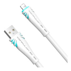 USB кабель Konfulon DC-47 Apple iPhone SE 2022, iPhone 14 Pro Max, iPhone 14 Plus, iPhone 14 Pro, iPhone 14, iPhone 13 Pro, iPhone 13 Mini, iPhone 13, iPhone 13 Pro Max, iPhone 12 Mini, iPhone 12 Pro Max, iPhone 12 Pro, Lightning, 1.0 м., Білий