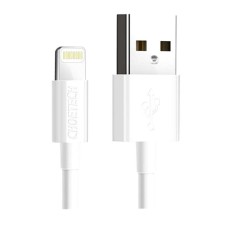 USB кабель Choetech IP0026-WH Apple iPhone SE 2022, iPhone 14 Pro Max, iPhone 14 Plus, iPhone 14 Pro, iPhone 14, iPhone 13 Pro, iPhone 13 Mini, iPhone 13, iPhone 13 Pro Max, iPhone 12 Mini, iPhone 12 Pro Max, Lightning, 1.2 м., Білий