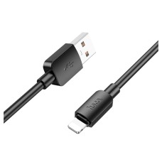 USB кабель Hoco X96 Apple iPhone SE 2022, iPhone 14 Pro Max, iPhone 14 Plus, iPhone 14 Pro, iPhone 14, iPhone 13 Pro, iPhone 13 Mini, iPhone 13, iPhone 13 Pro Max, iPhone 12 Mini, iPhone 12 Pro Max, iPhone 12 Pro, Lightning, 1.0 м., Чорний