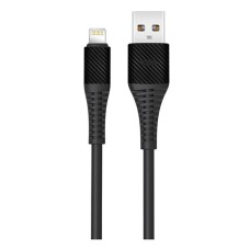 USB кабель XO NB157 Apple iPhone SE 2022, iPhone 14 Pro Max, iPhone 14 Plus, iPhone 14 Pro, iPhone 14, iPhone 13 Pro, iPhone 13 Mini, iPhone 13, iPhone 13 Pro Max, iPhone 12 Mini, iPhone 12 Pro Max, iPhone 12 Pro, Lightning, 1.0 м., Чорний