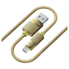 USB кабель Luxe Cube Premium, MicroUSB, 1.0 м., Золотий