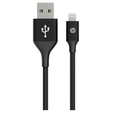 USB кабель HP MF100 Apple iPhone SE 2022, iPhone 14 Pro Max, iPhone 14 Plus, iPhone 14 Pro, iPhone 14, iPhone 13 Pro, iPhone 13 Mini, iPhone 13, iPhone 13 Pro Max, iPhone 12 Mini, iPhone 12 Pro Max, iPhone 12 Pro, Lightning, 2.0 м., Чорний