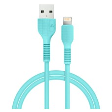 USB кабель ACCLAB L1MT Apple iPhone SE 2022, iPhone 14 Pro Max, iPhone 14 Plus, iPhone 14 Pro, iPhone 14, iPhone 13 Pro, iPhone 13 Mini, iPhone 13, iPhone 13 Pro Max, iPhone 12 Mini, iPhone 12 Pro Max, iPhone 12 Pro, Lightning, 1.2 м., М'ятний