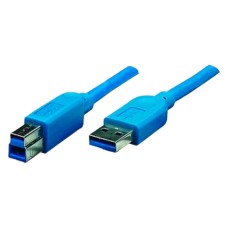 USB кабель Atcom, Micro-B, 1.8 м., Синій