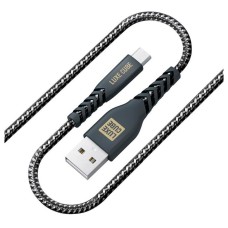 USB кабель Luxe Cube Kevlar, MicroUSB, 1.2 м., Чорний