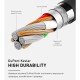 USB кабель Luxe Cube Kevlar, MicroUSB, 1.2 м., Білий