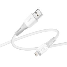 USB кабель Ridea RC-M133 Spring Apple iPhone SE 2022, iPhone 14 Pro Max, iPhone 14 Plus, iPhone 14 Pro, iPhone 14, iPhone 13 Pro, iPhone 13 Mini, iPhone 13, iPhone 13 Pro Max, iPhone 12 Mini, iPhone 12 Pro Max, Lightning, 1.0 м., Білий