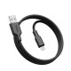 USB кабель Ridea RC-M114 Soft Silico, MicroUSB, 1.0 м., Черный