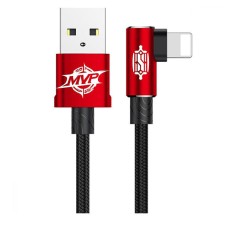 USB кабель Baseus CALMVP-09 MVP Elbow Apple iPhone SE 2022, iPhone 14 Pro Max, iPhone 14 Plus, iPhone 14 Pro, iPhone 14, iPhone 13 Pro, iPhone 13 Mini, iPhone 13, iPhone 13 Pro Max, iPhone 12 Mini, iPhone 12 Pro Max, Lightning, 1.0 м., Червоний