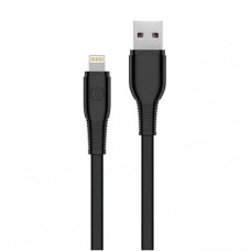 USB кабель Walker C595 Apple iPhone SE 2022, iPhone 14 Pro Max, iPhone 14 Plus, iPhone 14 Pro, iPhone 14, iPhone 13 Pro, iPhone 13 Mini, iPhone 13, iPhone 13 Pro Max, iPhone 12 Mini, iPhone 12 Pro Max, iPhone 12 Pro, Lightning, 1.0 м., Чорний