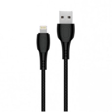 USB кабель Walker C325 Apple iPhone SE 2022, iPhone 14 Pro Max, iPhone 14 Plus, iPhone 14 Pro, iPhone 14, iPhone 13 Pro, iPhone 13 Mini, iPhone 13, iPhone 13 Pro Max, iPhone 12 Mini, iPhone 12 Pro Max, iPhone 12 Pro, Lightning, 1.0 м., Чорний