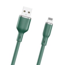 USB кабель Joko DL-19 Apple iPhone SE 2022, iPhone 14 Pro Max, iPhone 14 Plus, iPhone 14 Pro, iPhone 14, iPhone 13 Pro, iPhone 13 Mini, iPhone 13, iPhone 13 Pro Max, iPhone 12 Mini, iPhone 12 Pro Max, iPhone 12 Pro, Lightning, 1.0 м., Зелений