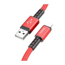 USB кабель Hoco X85 Apple iPhone SE 2022, iPhone 14 Pro Max, iPhone 14 Plus, iPhone 14 Pro, iPhone 14, iPhone 12 Mini, iPhone 12 Pro Max, iPhone 12 Pro, iPhone 12, iPhone SE 2020, iPad PRO 9.7 2018, Lightning, 1.0 м., Червоний